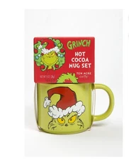 Mug Gift Set The Grinch Hot Cocoa Ceramic Collectible Coffee Christmas Kitchen