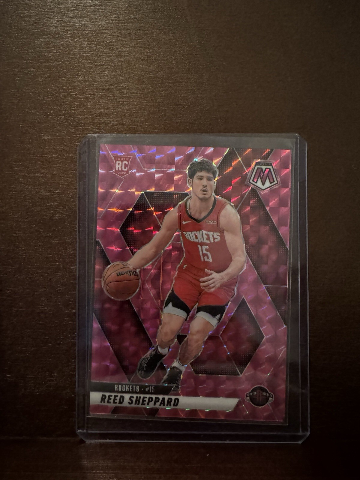 2024-25 Panini Mosaic - Rookies Reed Sheppard #249 Pink Mosaic Prizm /175 (RC)