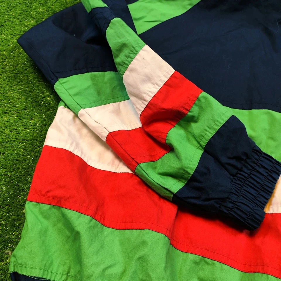 Vintage Hummel Jacket Mens Medium Colorblock Multicolor Boxy Half Zip Pullover - Image 4 of 4