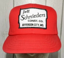 Jeff Schnieders Const. Co Patch Full Back Trucker Hat Snapback