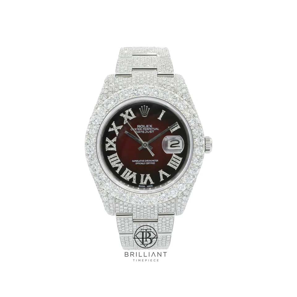 劳力士 Datejust II 126300 不锈钢 41 毫米全钻手表 25.5 克拉