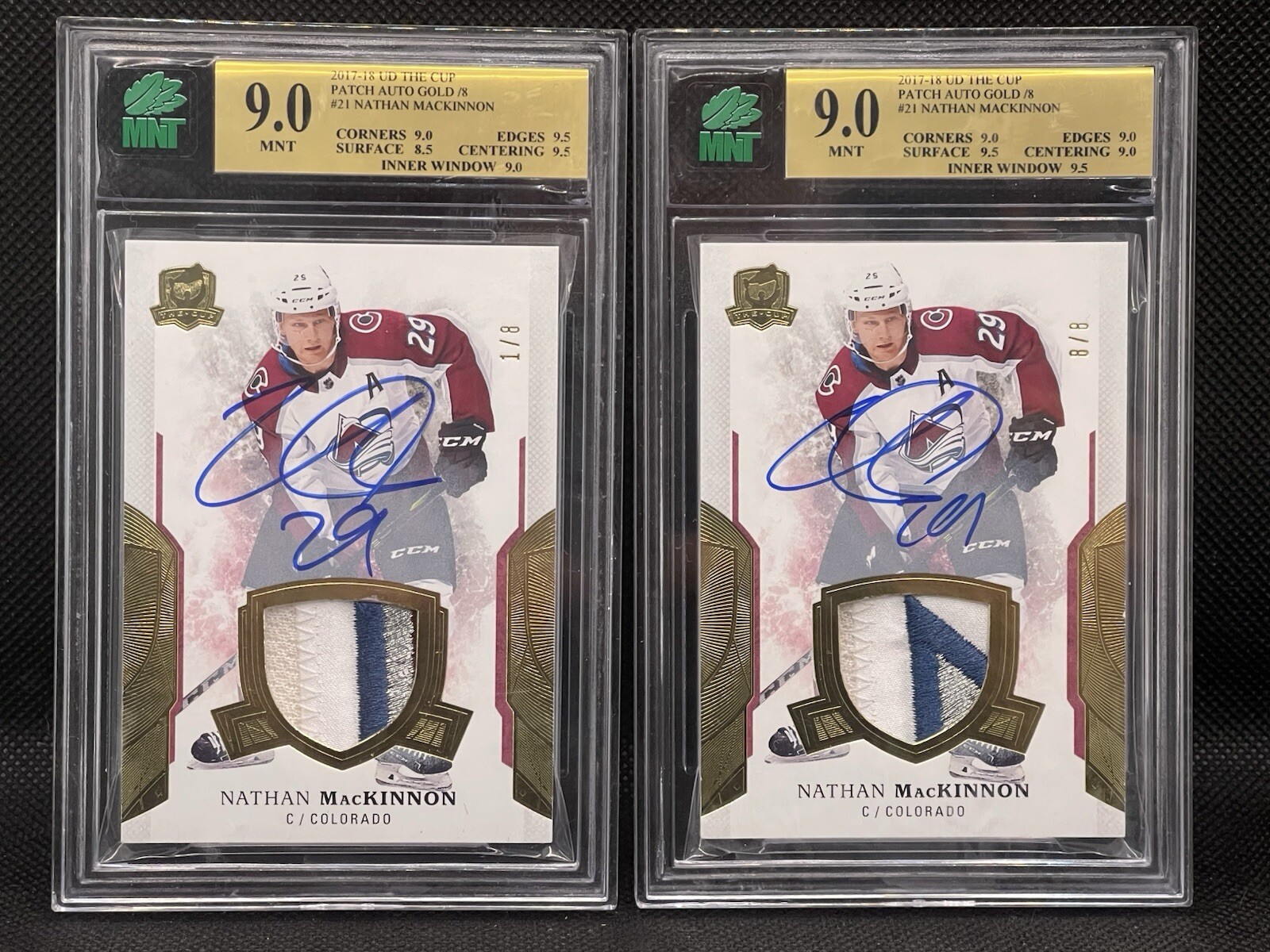 17-18 The Cup Nathan MacKinnon Patch auto Gold 1/8 & 8/8