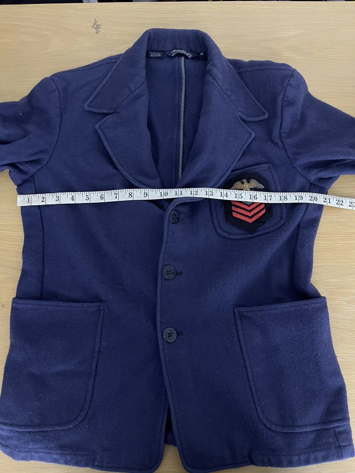 Polo Ralph Lauren Small Cashmere Military Blazer Jacket Crest RRL Navy Blue 42 - Image 4 of 4