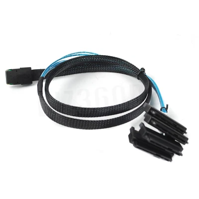 MARKENLOS Mini SAS 36P SFF-8087 a 4 connettori SFF-8482 con cavo di alimentazione SATA 3FT 1M
