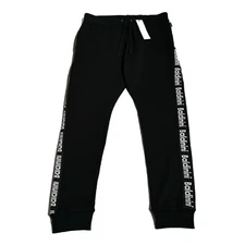 Baldinini Mens Jogger Bottoms - Logo Graphic Sweatpants Black Size IT 54