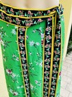 FULL LENGTH WRAP SKIRT / 7TH AVENUE/ KELLY GREEN  W FLORAL  TRIM /LINED / SIZE S — photo 4