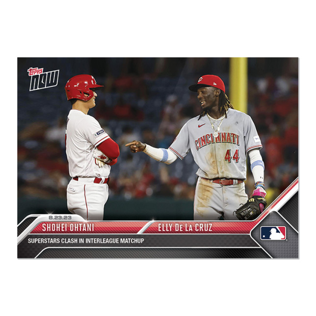 2023 TOPPS NOW #750 ELLY DE LA CRUZ SHOHEI OHTANI CLASH! CINCINNATI REDS ANGELS