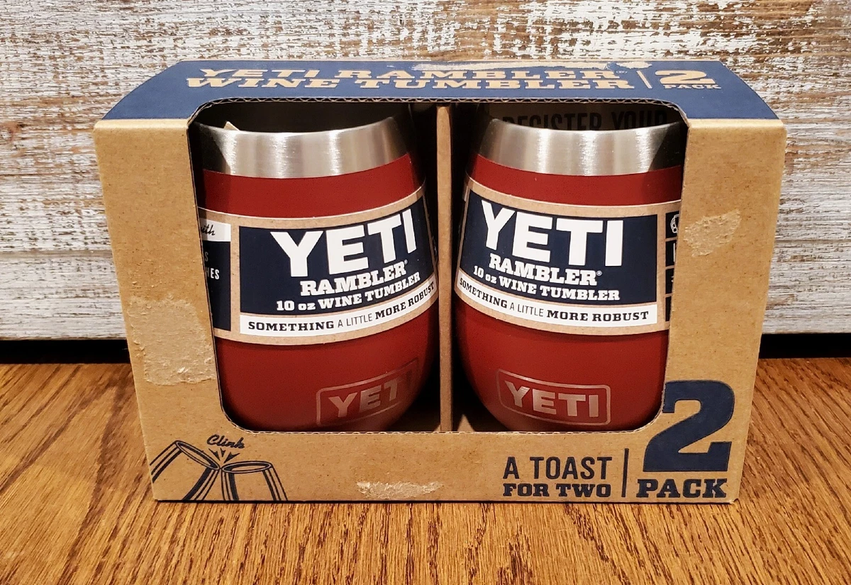 Yeti Rambler Wine Tumbler 2 Pack BRICK RED Retired Color Gift Set  DISCONTINUED