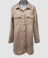 $139 Sanctuary Women's Pink Faux Suede Shirtdress Size M