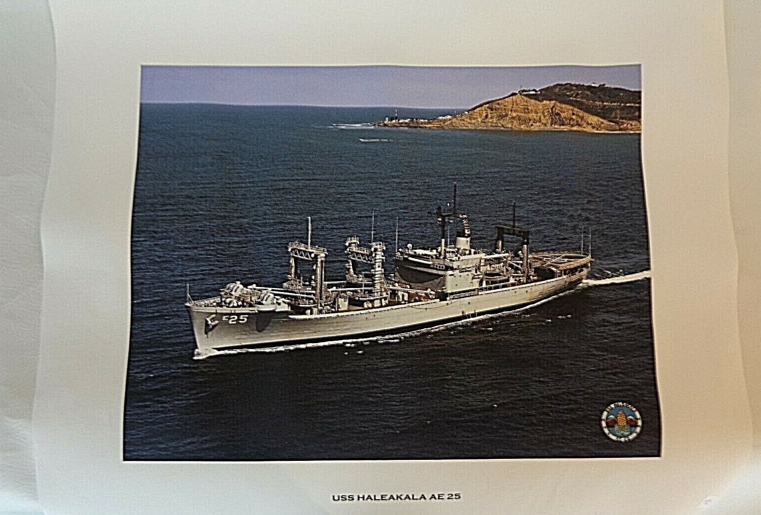 USS HALEAKALA (AE 25) 18' X 14' Color Print on Canvas, US Navy, US