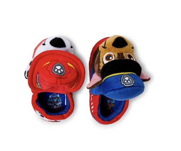 Nickelodeon PAW PATROL Small 5-6 Plush Slippers Toddler Boys Red