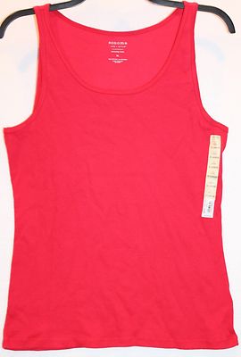 Sonoma Misses Cherry Red Crew Neck Knit Tank Top L Large XL Extra Large