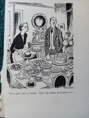 Pl1 Ephemera 1950 kleiner Cartoon ich helfe mir ein paar Streichhölzer zu besorgen 