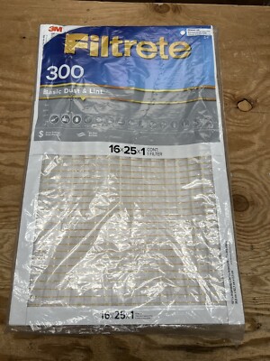 3M Filtrete 300 Basic Dust & Lint 16x25x1 Filter(May have minor blemish) 6PACK
