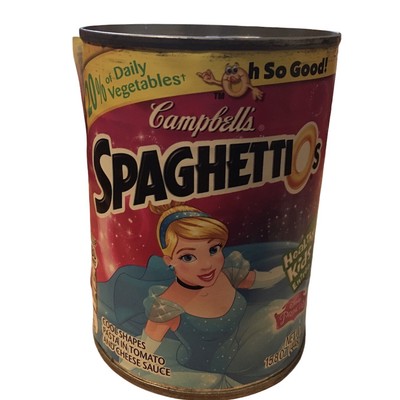 Campbells Spaghettios Disney Cinderella Shaped Pasta 15 8 Ounce Can Ebay