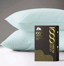 Mayfair Linen 1000 Thread Count Cotton Pillowcase Pair Sea Foam