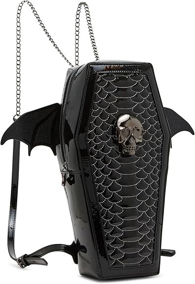 Betsey Johnson Kitsch Bat To The Bone Black Backpack New Sealed