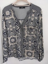 Oasis Multicoloured Paisley Shirt - Size 8 - EU 34