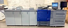 KM AccurioPress C3080 Production Color Printer w/ Fiery, GBC, Folder _92K Meter