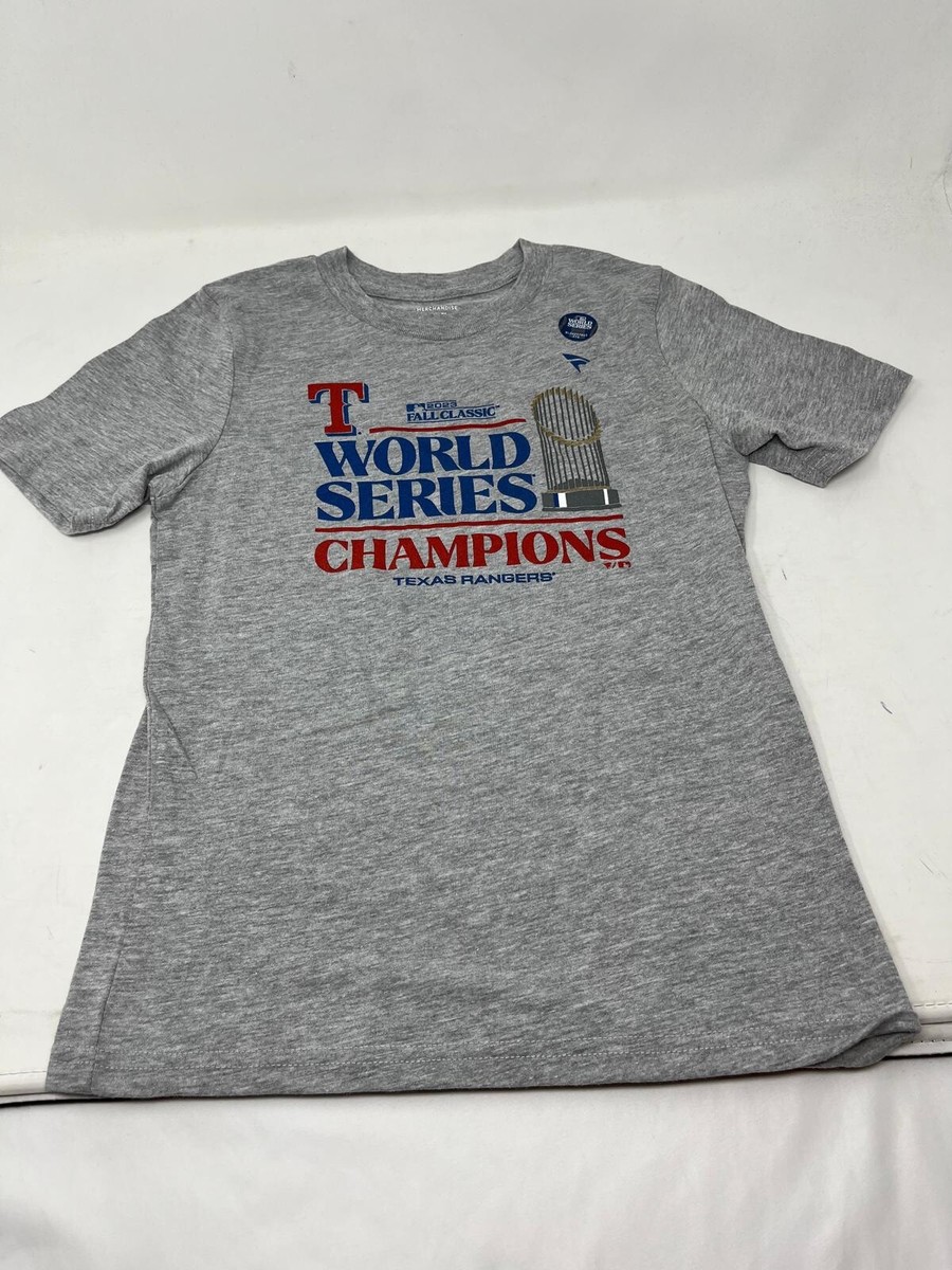 Texas Rangers World Series MLB 2023 Champions T-Shirt 7 Boys Large