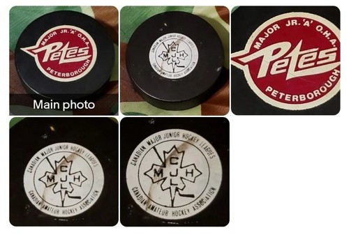 PETERBOROUGH PETE'S MAJOR JR. A OHA CMJHL SPIEL PUCK MADE IN 🇨🇦 VINTAGE - Bild 4 von 7