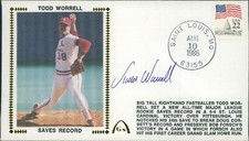 Todd Worrell St. Louis Cardinals Signed First Day Issue Cachet JSA Authenticated