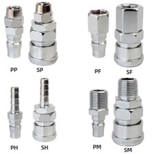 1/4" 3/8" 1/2" BSP Male & Female Air Line Hose Connector Fitting Quick Release