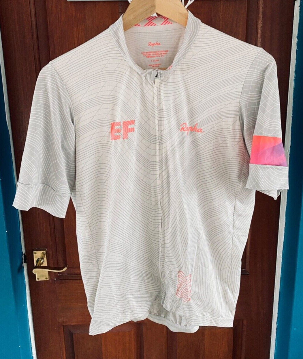 USED WHITE RAPHA PRO TEAM EF CYCLING SHORT SLEEVE TRAINING JERSEY XL CANNONDALE