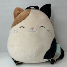 Squishmallows Cam the Calico Cat 10  Plush Backpack Stuffed Animal Toy Bag Tote