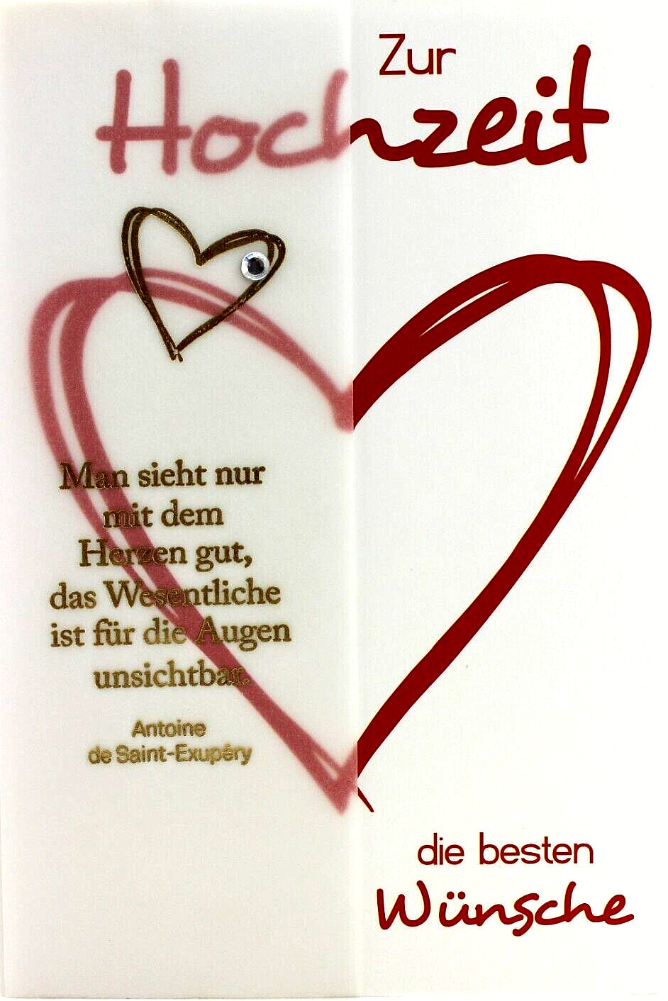 Hochzeitskarte Glückwünsche zur Hochzeit Karte mit Spruch Glückwunschkarte AV968