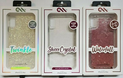 Case-Mate Waterfall, Twinkle & Sheer Crystal Case for iPhone Xs Max (6.5 ) Clear