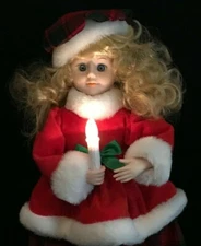 Telco 1991 Motionettes of Christmas Blonde Girl Holding Candle ~18" Walmart