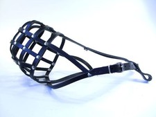 Light leather Dog Muzzle for Schnauzer and other similar snouts