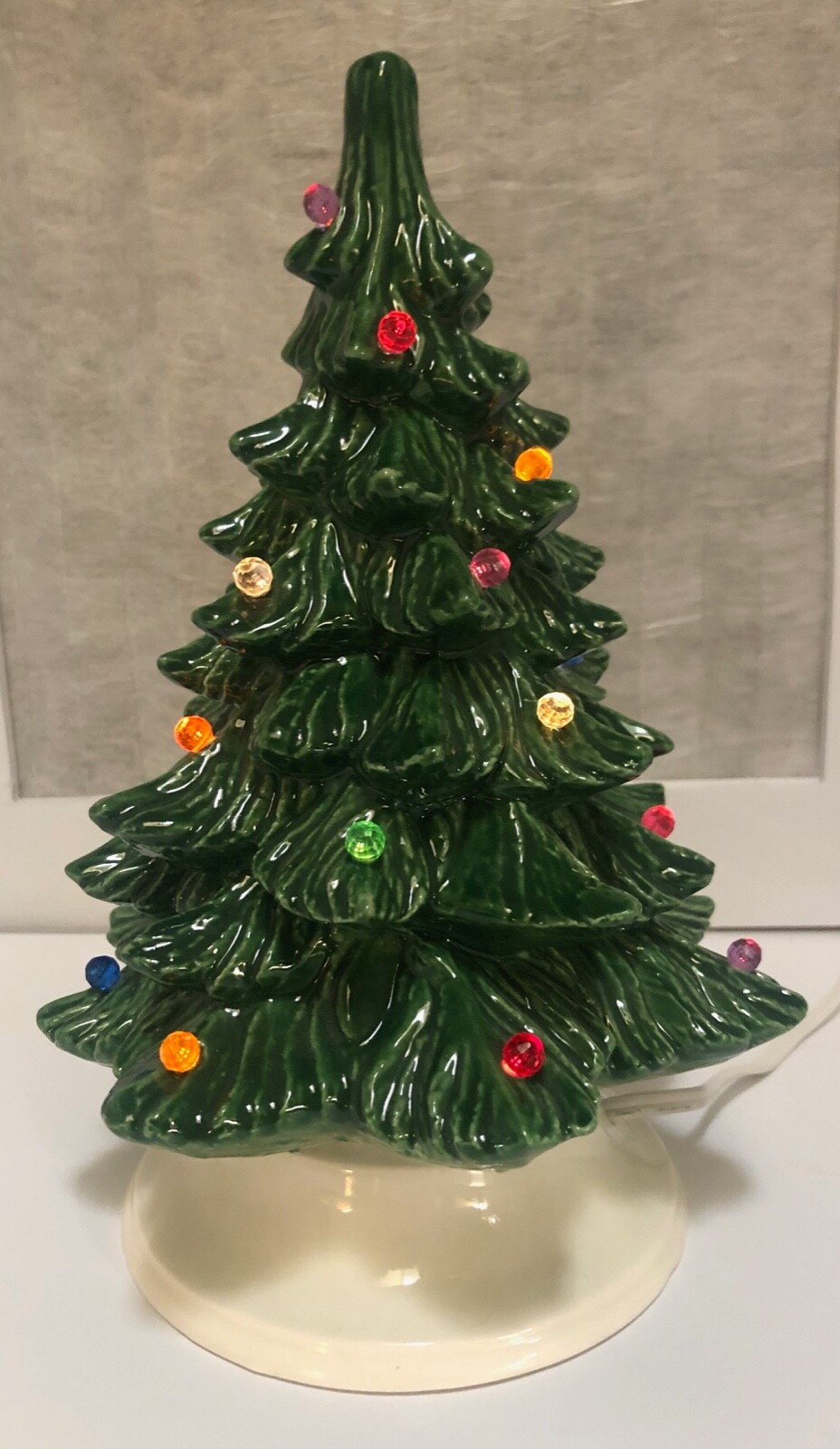 Vintage Nowell Mold Ceramic 9” LightUp Christmas Tree (WORKS PERFECT