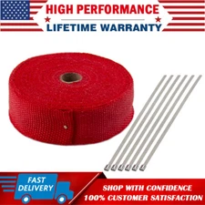 2" x 50ft Roll Titanium High Temperature Header Manifold Exhaust Pipe Heat Wrap