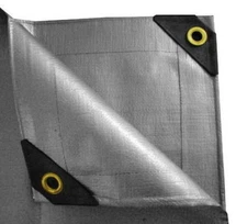 12mil Heavy Duty SILVER Tarp Canopy Tent Carport Cover UV Weather Tricoated Poly