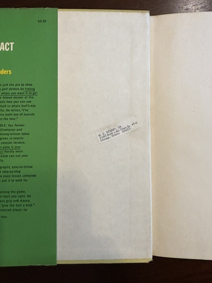 Compact Golf by Doug Sanders 1964 First Edition Hardcover w Dust Jacket