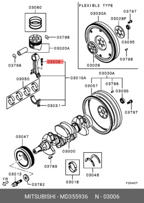 Genuine OE Bolt Metal MD355936 For Mitsubishi MD35-5936