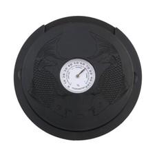 Acoustic Guitar Sound hole Cover w/ Hygrometer f 100mm Sound Hole Dia Guitar BK