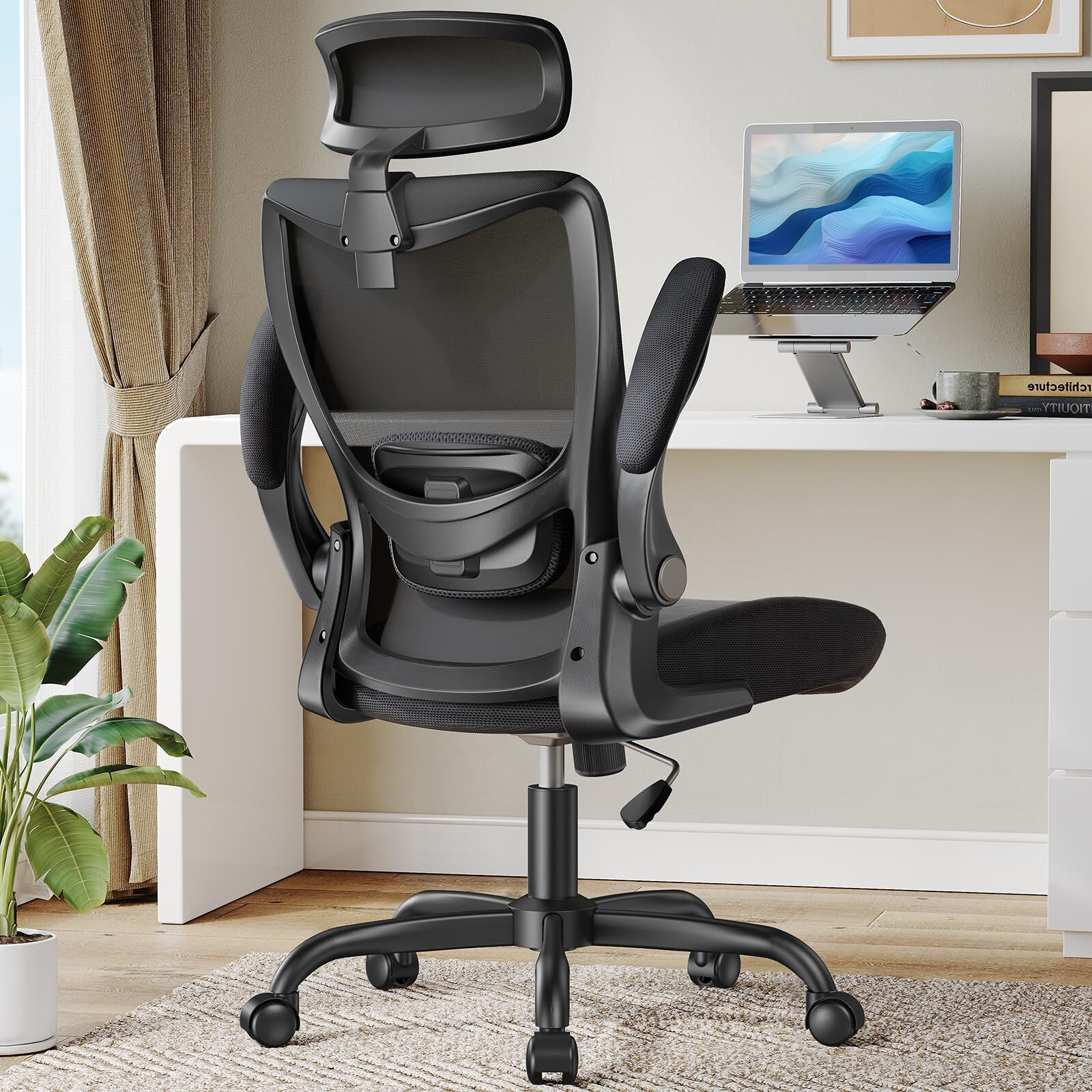 Ergonomic Office Chair, High Back Desk Chair with Adjustable Lumbar Support &...-image