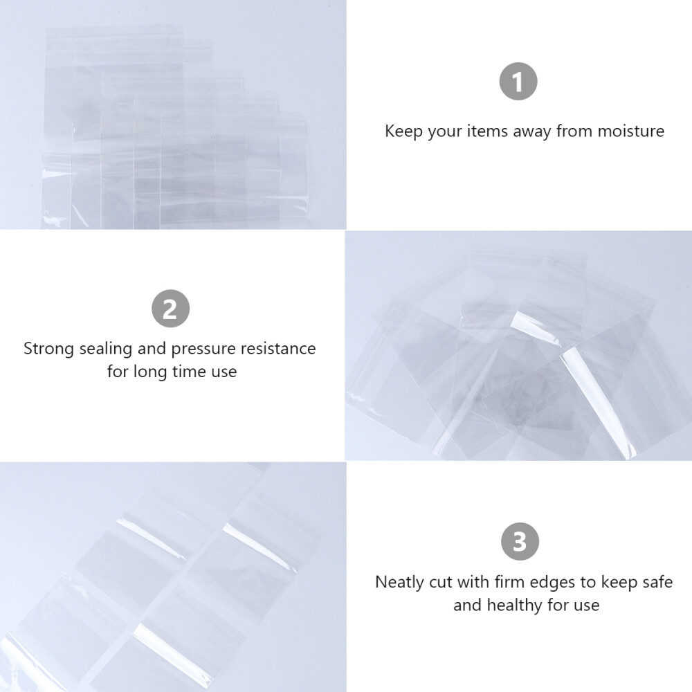 600 Pcs White Plastic Dust and Scratchresistant Packaging Opp Clear