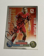 JONATHAN WOODGATE - Middlesbrough FC FOOTBALL SIGNED MATCH ATTAX CARD