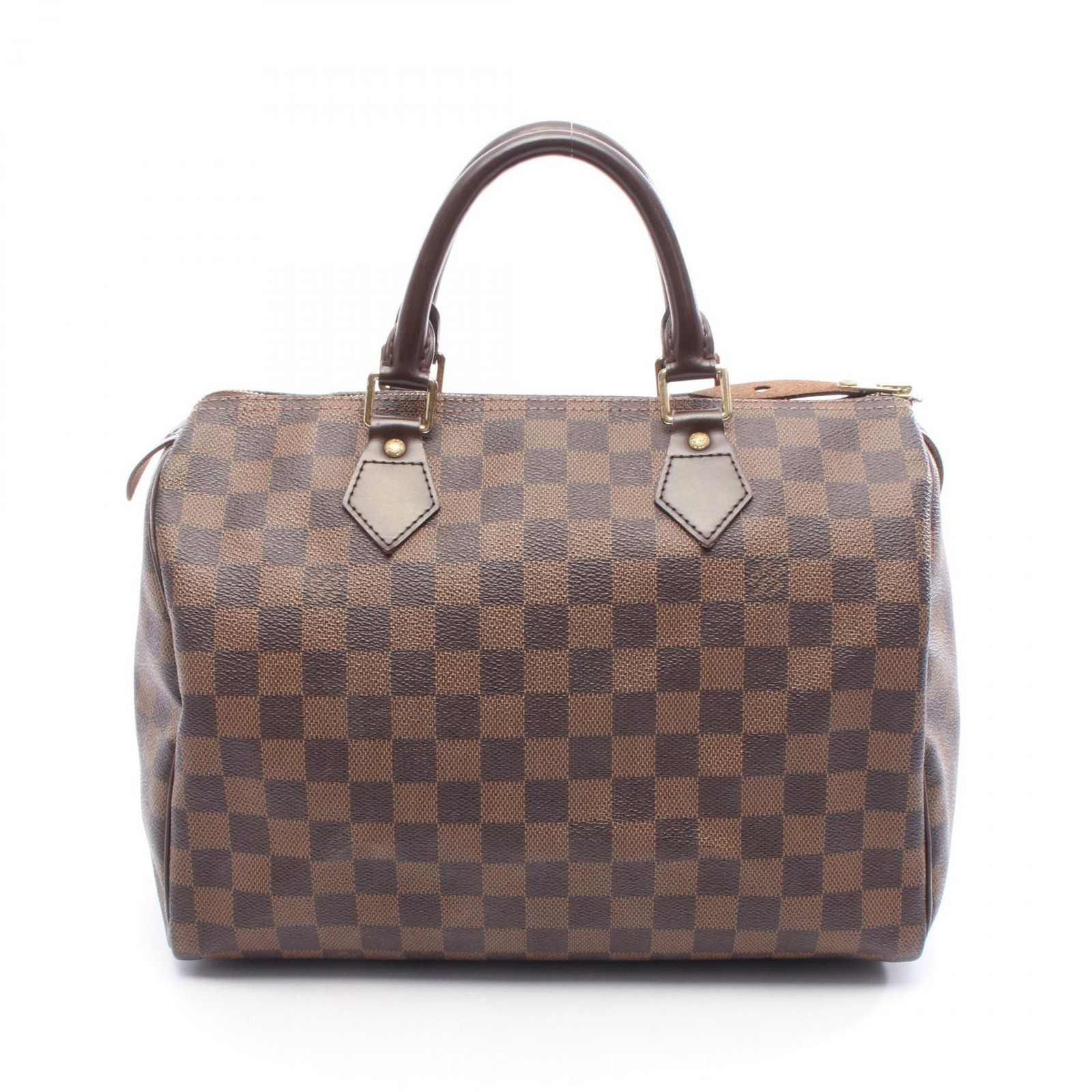 LOUIS VUITTON Speedy 30 Handbag N41531 Damier canvas Brown Ebene Used Women LV