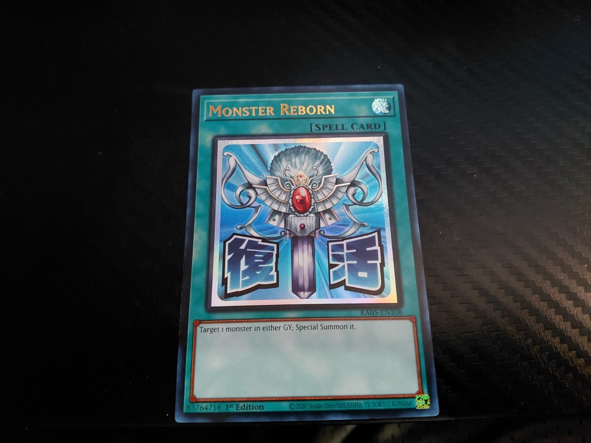 Monster Reborn (UR) Stamp RA05-EN108 Rarity Collection 5 1st