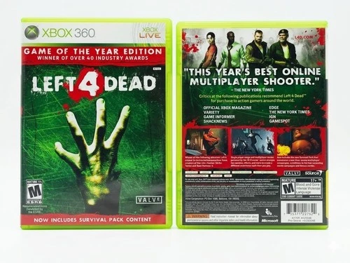 Left 4 Dead Game Of The Year Edition (Xbox 360, 20029) *Complete*