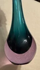 Vintage MCM Murano Glass Sommerso Teardrop VASE Blue/Green & Purple. 12” Italy