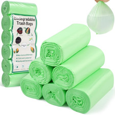 150PCS Small Biodegradable Bin Bags, 6L Food Waste Bags, Small Bin Bags, Compost