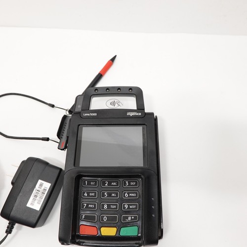 Ingenico Lane/5000 elektronisches Kreditkartenzahlungsterminal mit Netzteil ( - Bild 2 von 14