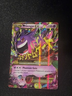 Pokémon TCG XY Phantom Forces Mega M Gengar EX Holo Card 121/119