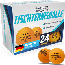 24 St&uuml;ck Tischtennisb&auml;lle - 3 Stern 40+ Premium Orange &ndash; Perfekte Spieleigenscha